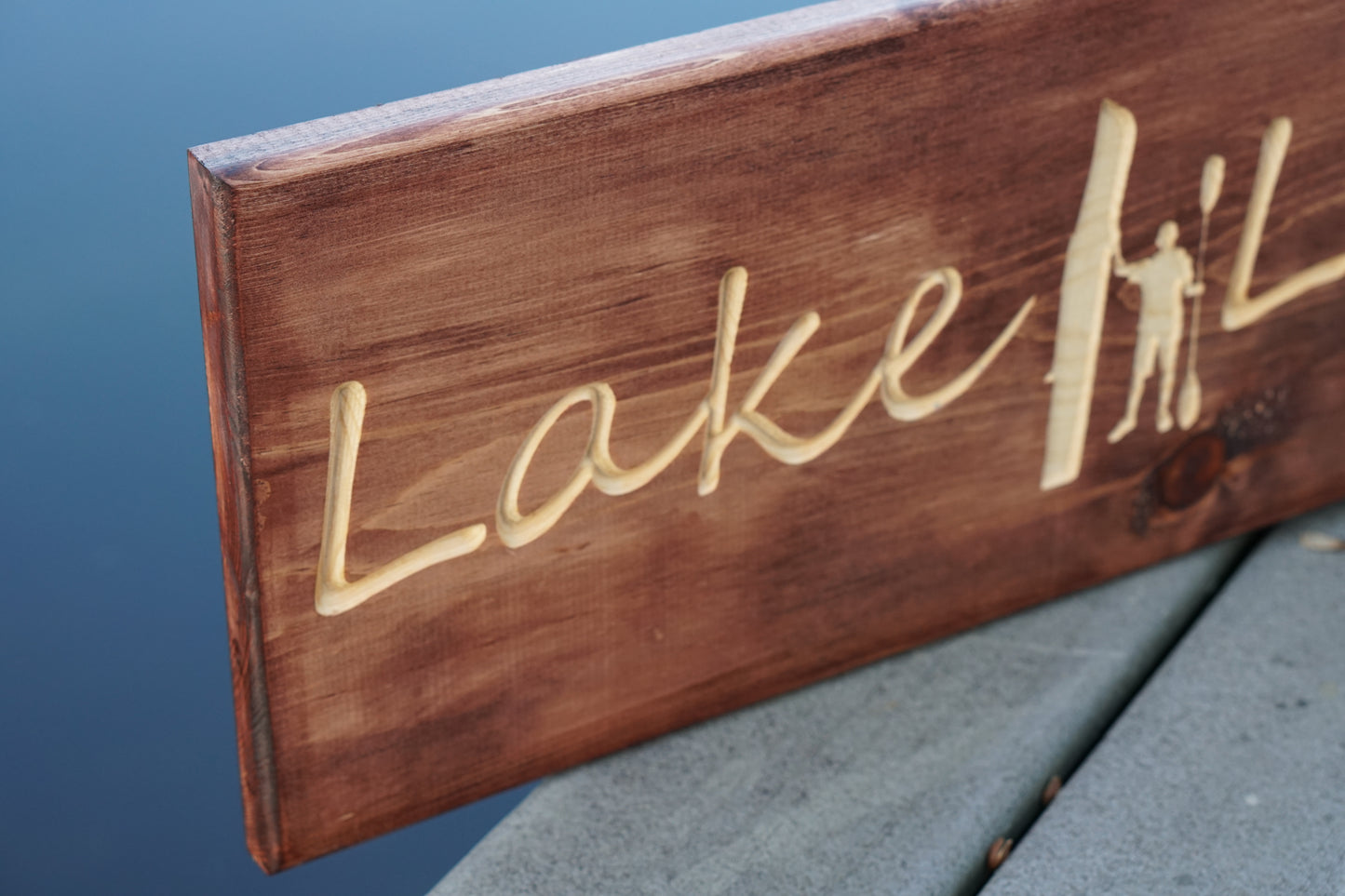 Lake Life Sign with Kayak