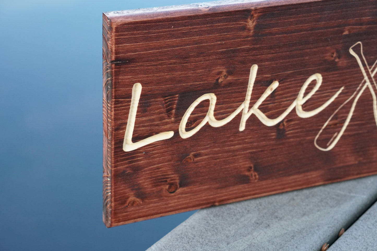 Lake Life Sign with Oars