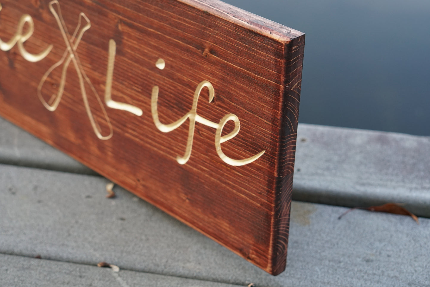 Lake Life Sign with Oars