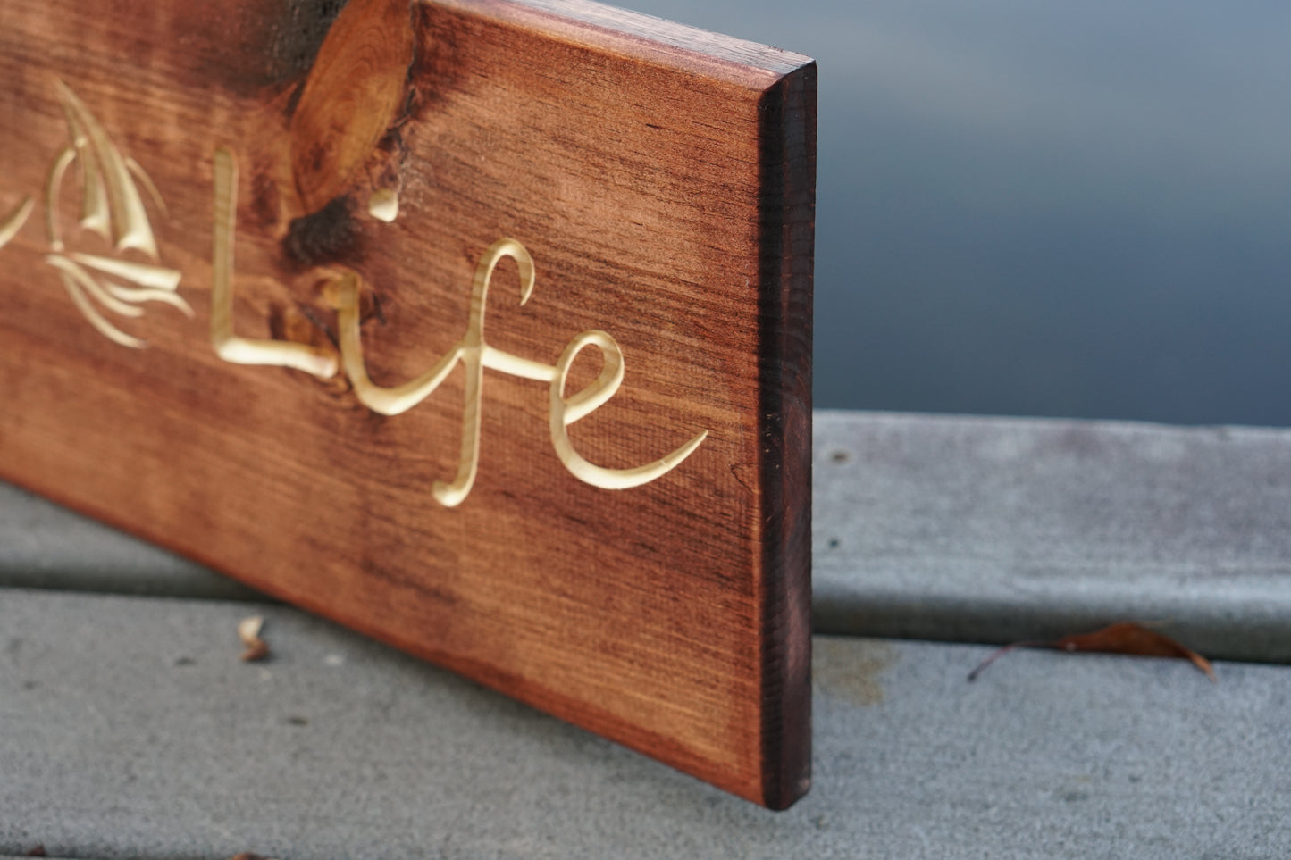 Lake Life Sign with Sailboat