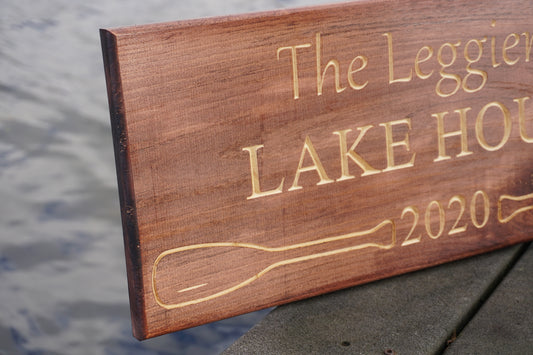 Custom Lake House Sign with Name & Est. year