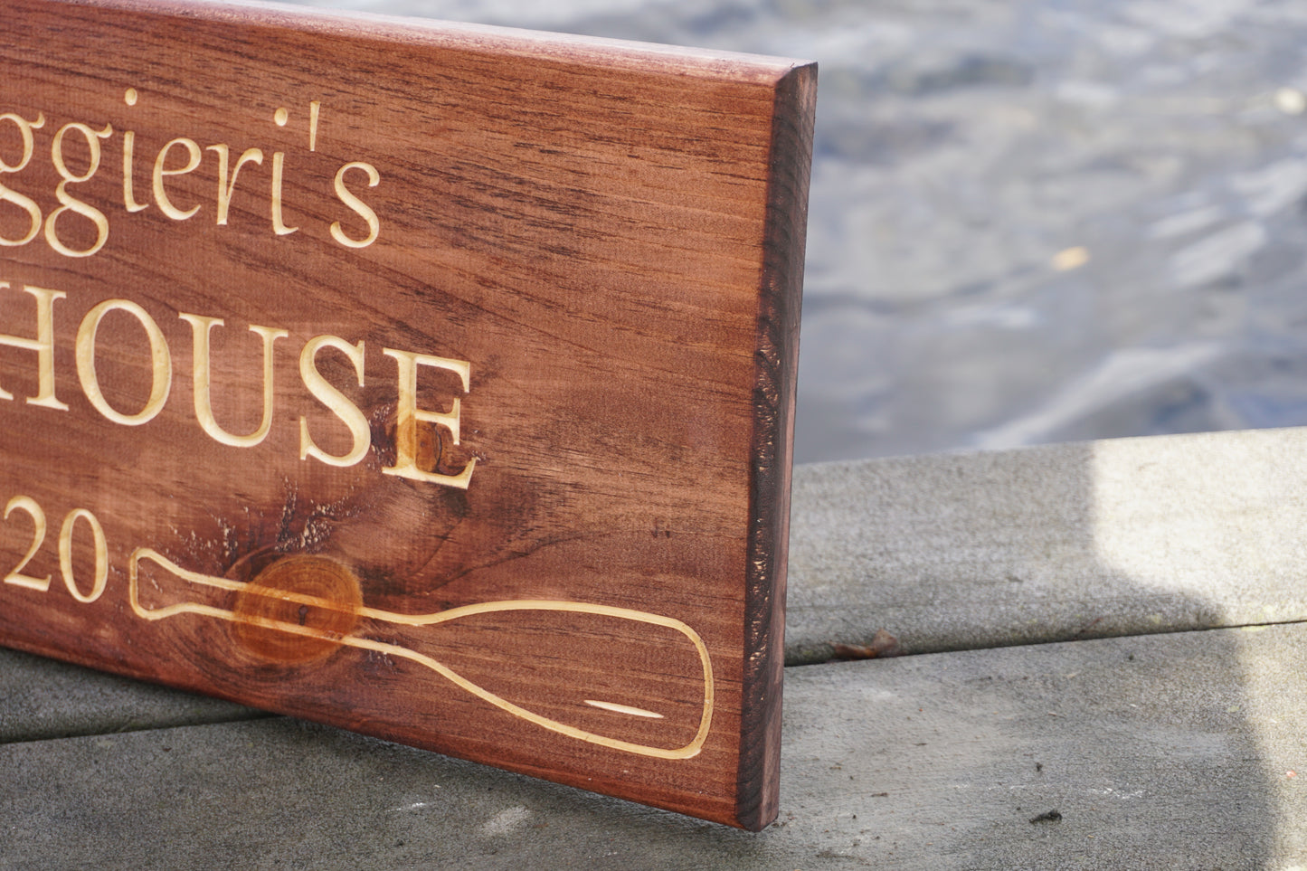 Custom Lake House Sign with Name & Est. year