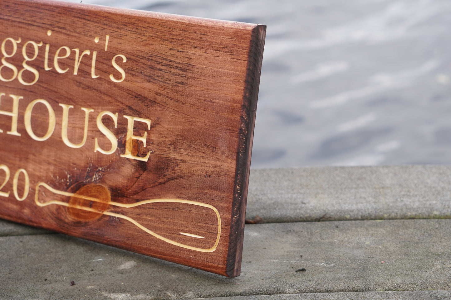 Custom Lake House Sign with Name & Est. year