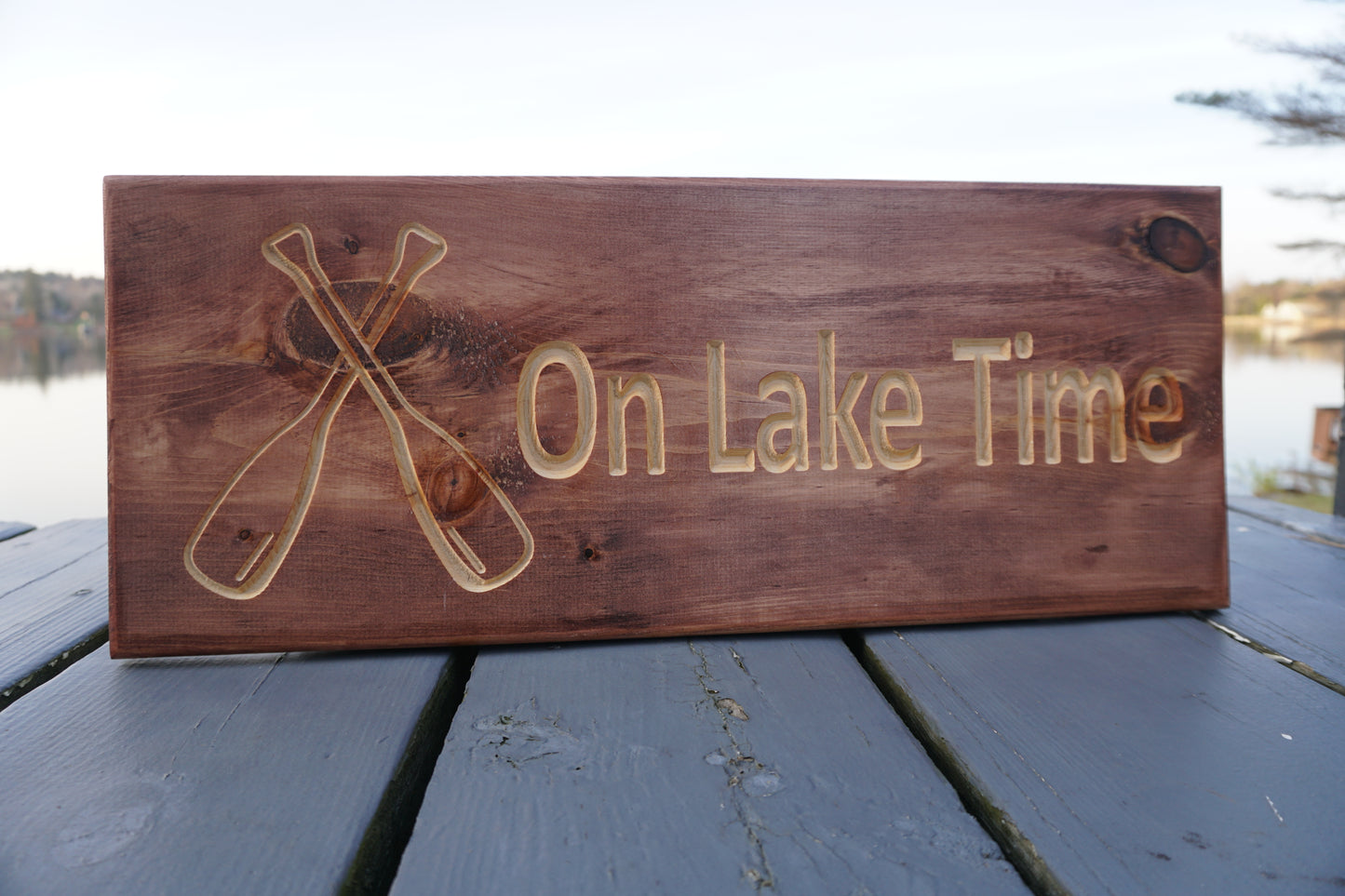 Custom Text with Oars Sign